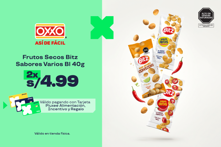 FRUTOS SECOS BITZ SABORES VARIOS BL 40G 2 X S/4.99
